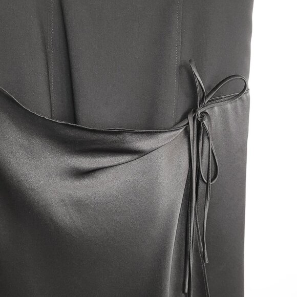 Cinq a Sept Hilary Crepe Silk Faux Wrap Mini Dress LBD - Picture 7 of 11
